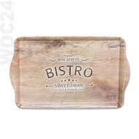48 X 30 Kunststoff Melamin Serviertablett FrüHstüCkstablett Tablett Kaffee Braun