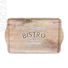 48 x 30 Kunststoff Melamin Serviertablett Frühstückstablett Tablett Kaffee Braun