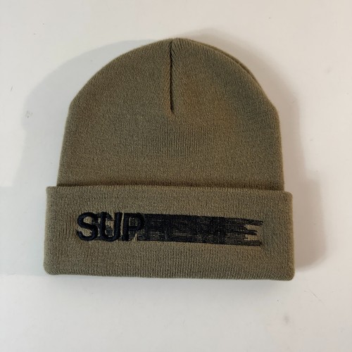 Supreme New York Motion Logo Beanie OSFA Taupe (SS23) NEW