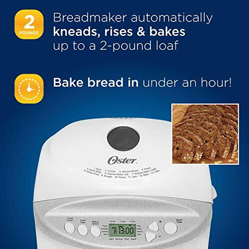 Oster Expressbake Bread Maker with Gluten-Free Setting, 2 Pound, White ...