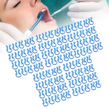 10pcs Dental Dentist Cotton Roll Holder Blue-Disposable Rabbit Teeth Clips