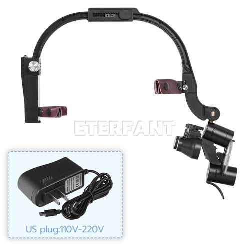 ETERFANT 3,5X Dental Chirurgisches Stirnband Binokular Lupen 5W LED Stirnlicht 2 LEDs - Bild 10 von 23