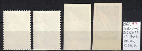Soviet stamps 1962 SC#2622-23 2Full sets Perf.&Imperf. MNH OG B070002 - Picture 2 of 2