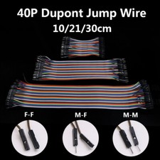 40P Dupont Jump Wire M-F / M-M / F-F Jumper Breadboard Cable Lead 10cm/21cm/30cm