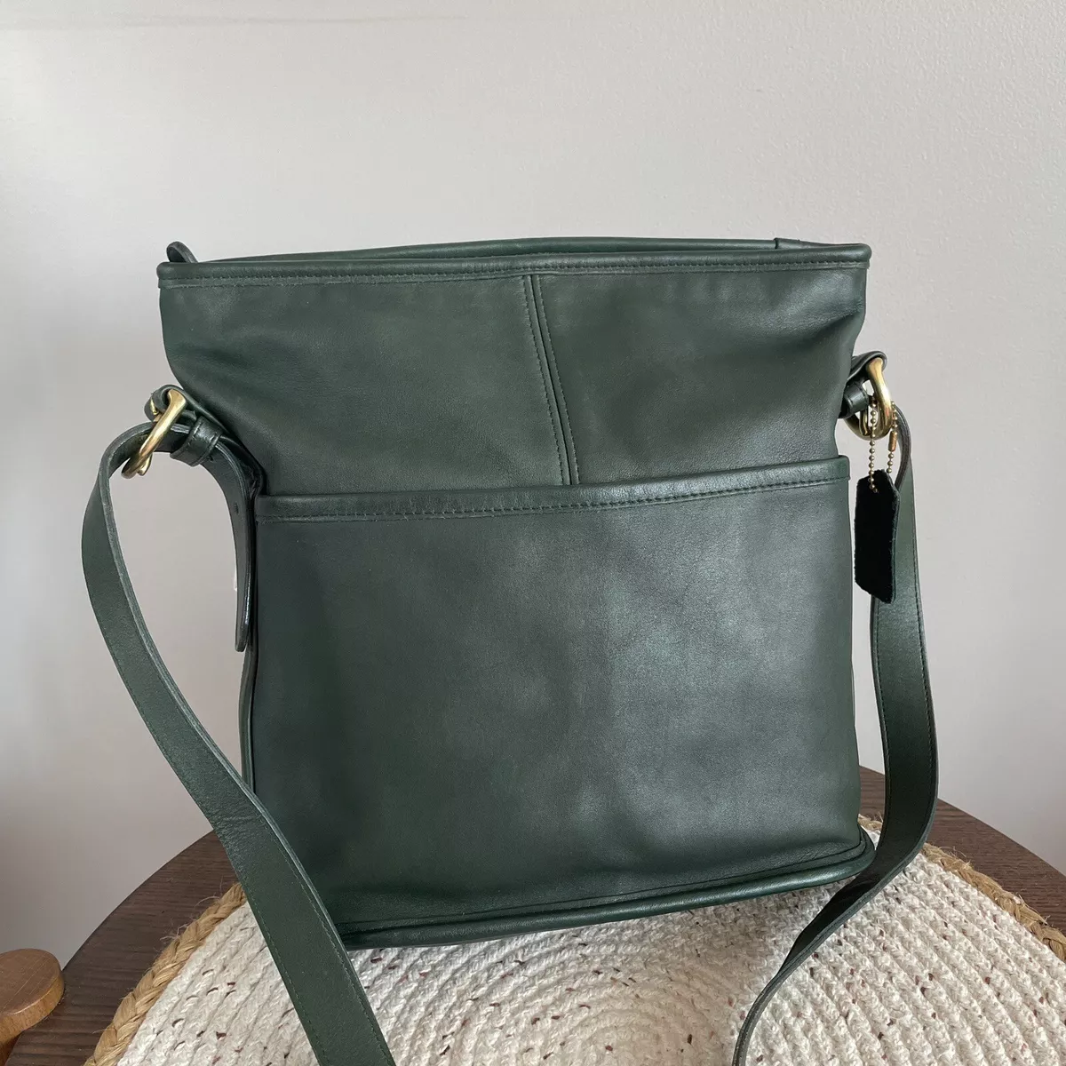 Vintage Coach Bleeker Bag 4153 in Bottle Green Bucket Bag