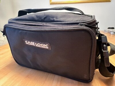 Case Logic black Nylon bag, front zipper pocket, 11'' w x 6'' h x 4.5'' D