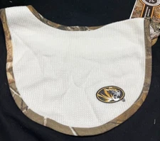 Missouri Mizzou Tigers Camouflage Newborn Baby Bib 100% Cotton Snap Closure