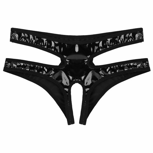 Women's Wet Look Bikini Briefs Mini Panties Sexy Low Rise Underwear Lingerie - Picture 22 of 22
