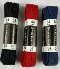 Athletic 54 Inch Black.Navy Burgundy Laces Cotton 3 Pair for 7.80 Made in USA