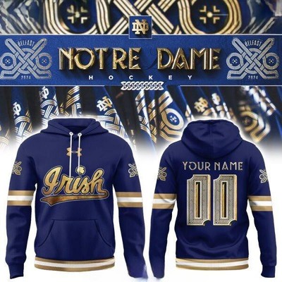 No.tre Da.me Fig.hting Irish Belfast Uniform Custom Hoodie