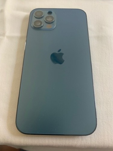 Apple iPhone 12 pro blue back rear housing glass chasis ( A )