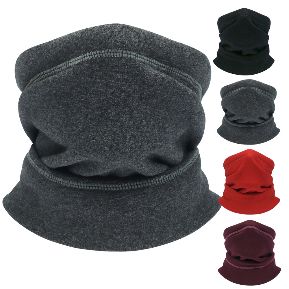 Winter Fleece Neck Warmer Windproof Snood Thermal Neck Gaiter Tube for Men Women