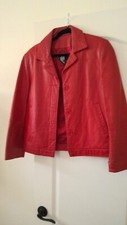 Tibor Red Leather Jacket Size Medium