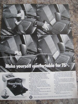 MACHEN SIE ES SICH BEQUEM FÜR 75 HARRY MOSS RÜCKENLEHNE 1970 WERBUNG A4 AKTE 43