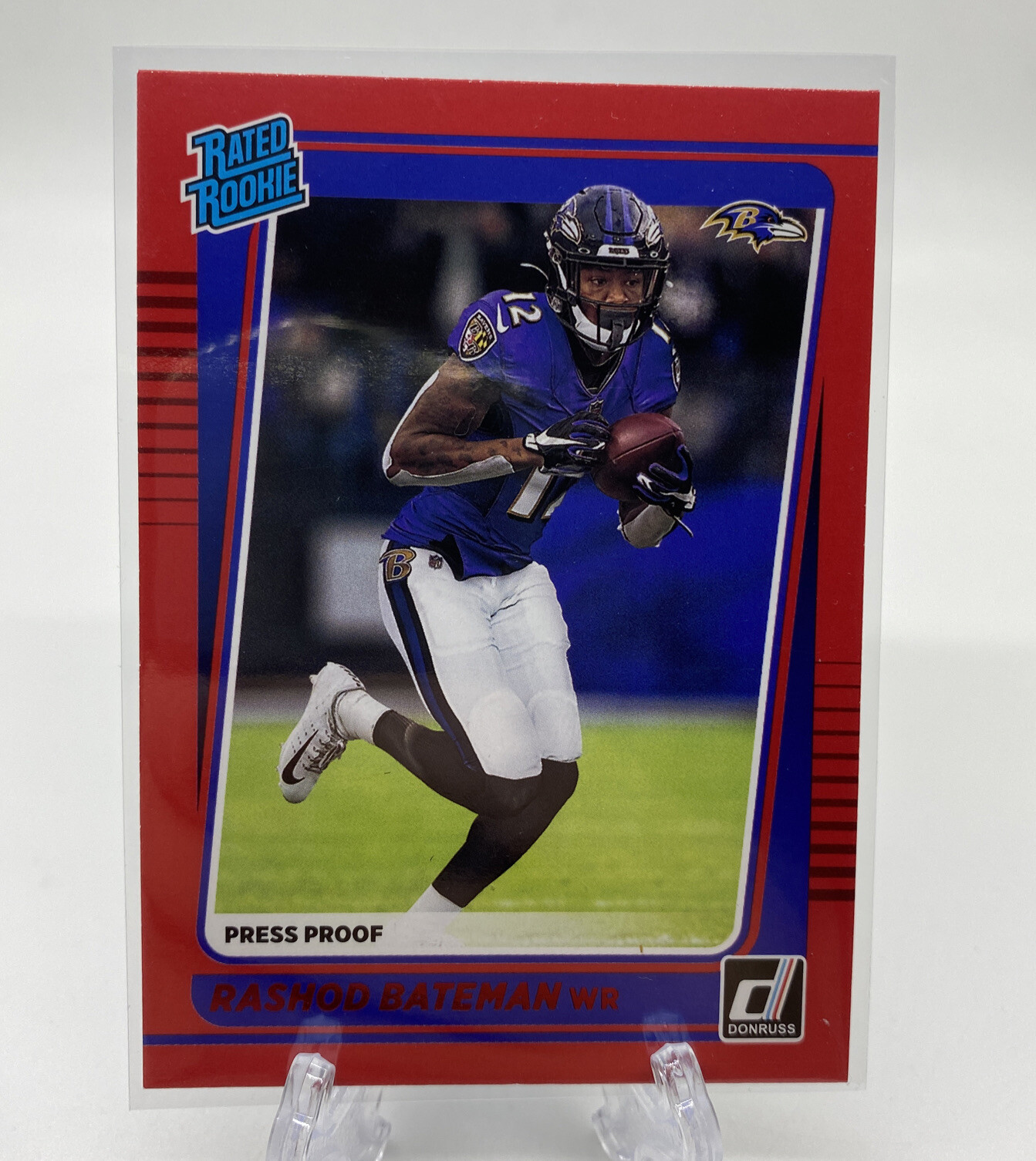 Rashod Bateman 2021 Panini Donruss Football Red Press Proof Rated Rookie #265 RC
