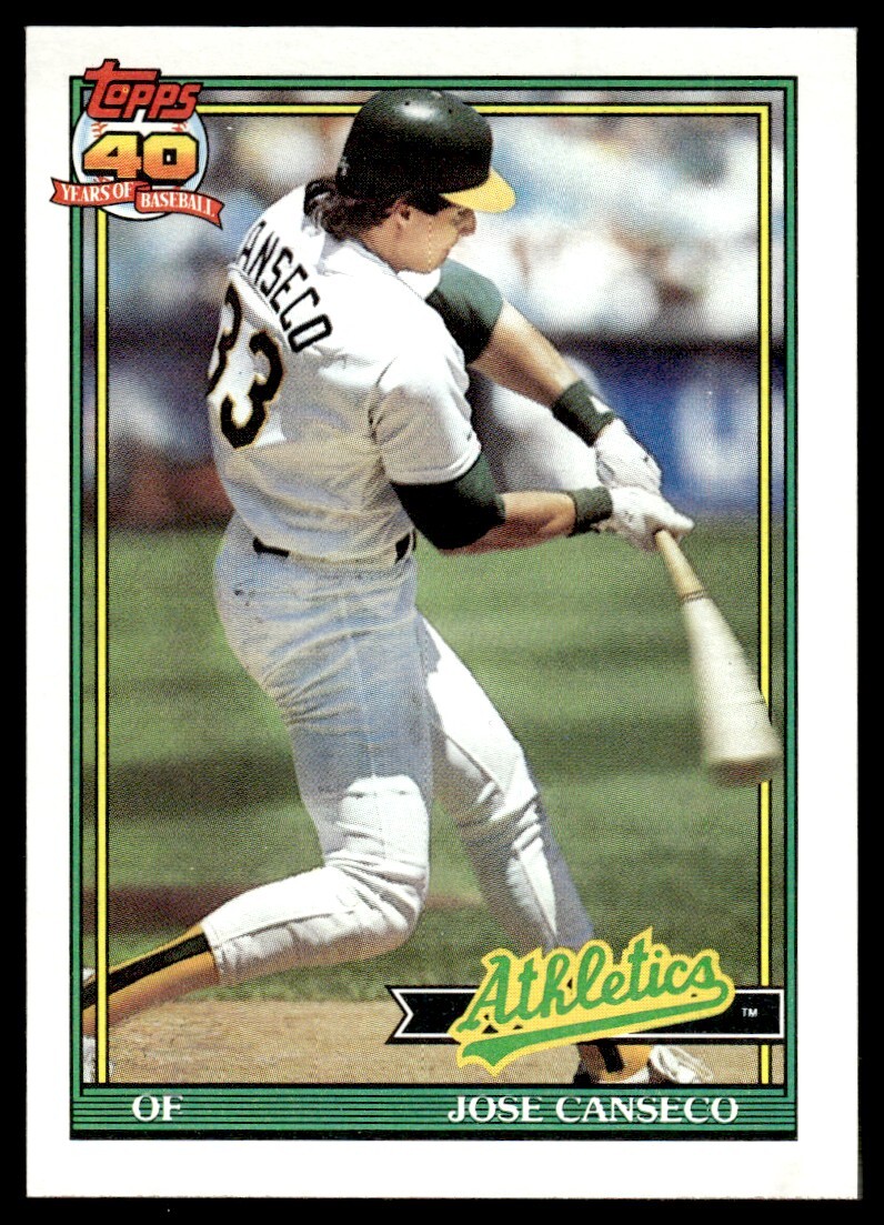 1991 Topps #700 Jose Canseco - Oakland Athletics | eBay