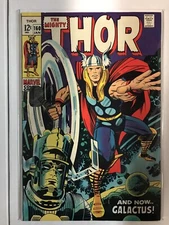 THOR#160-HIGH GRADE MARVEL SILVER AGE KEY-GALACTUS VS EGO - WHITE PGS-KIRBY/LEE