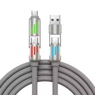 4 in 1 240W Multifunktions Handy Datenkabel PD Schnellladekabel USB C Micro Type