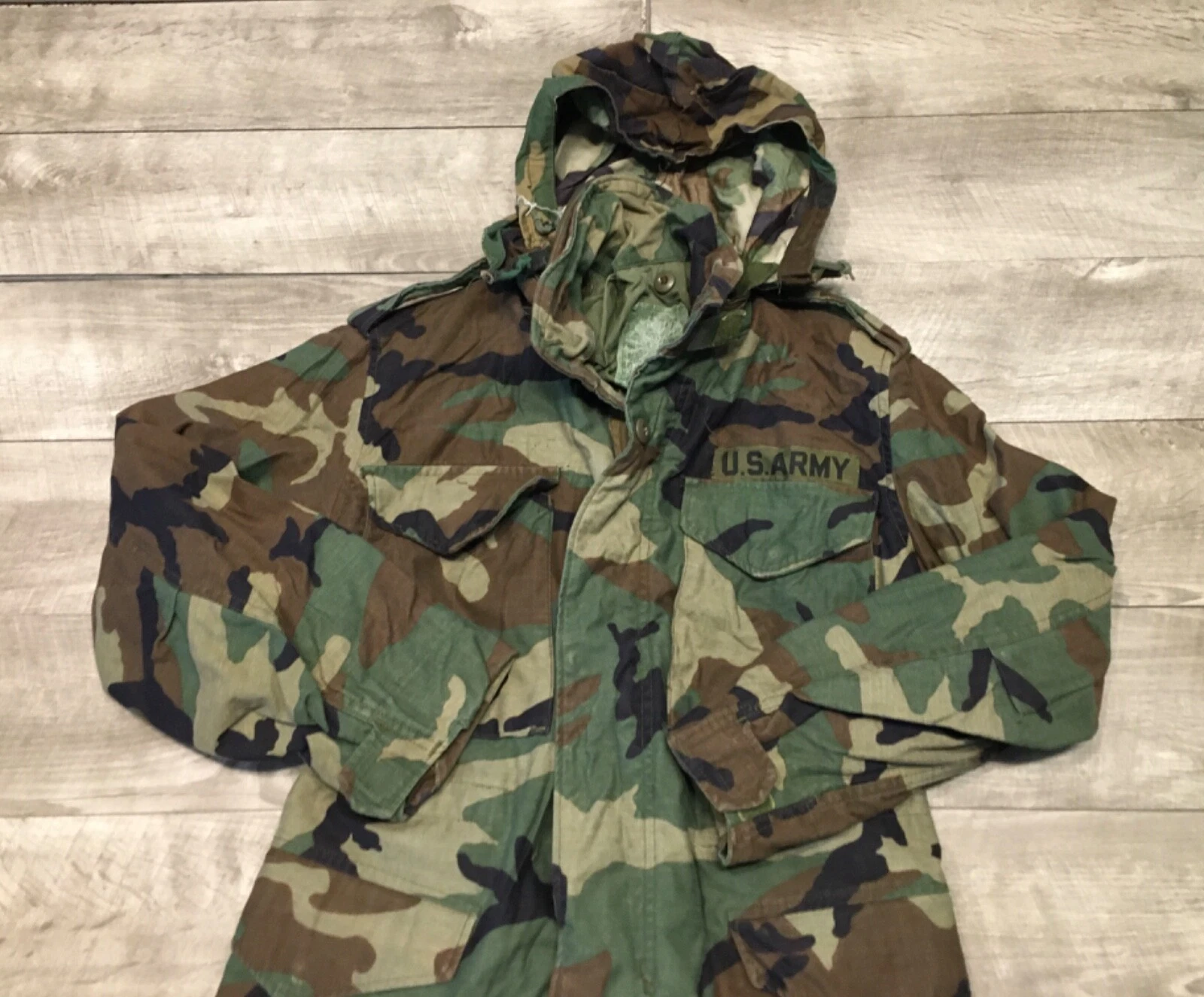  vtg cold weather military clothes uniform camo jacket