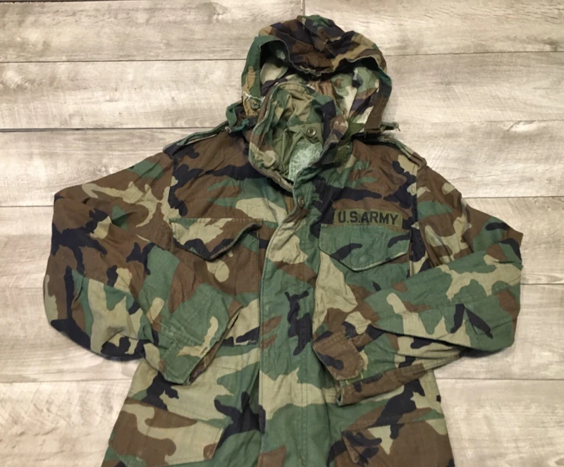  vtg cold weather military clothes uniform camo jacket