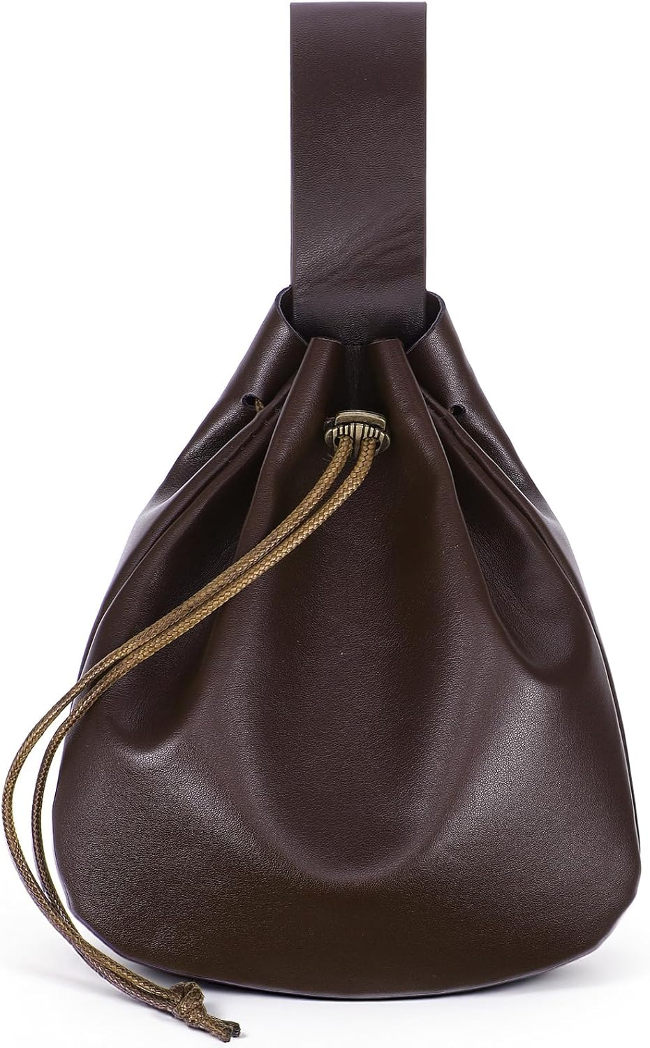 Leather Belt Pouch Vintage Leather Pouch Medieval Leathers Drawstring Pouches, R-image