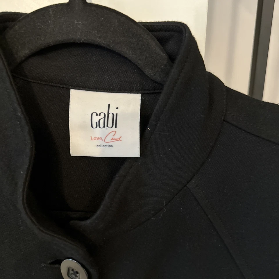 Abrigo Chaqueta Convertible Cabi Love Carol Bloques de Color Negro Gris Talla XS #3176 Foto 2 de 4