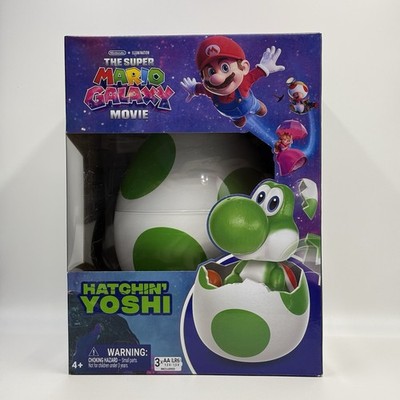 Hatchin Yoshi Figure Super Mario Movie Interactive Toy Lights Sounds New
