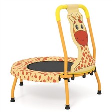 Giraffe Mini Toddler Trampoline Foam Handle Non-Slip Feet for Kids 3-6 Years