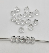 Swarovski Crystal Clear Diagonal Cube 5600 Beads; 3 Sizes: 4mm, 6mm or 8mm