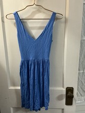 Ann Taylor Loft Petites Women s Blue Cross Back Sundress Dress Blue XSP