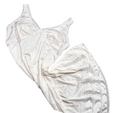 Cottagecore Vintage Sears White Antron III Nylon Full Slip Lace Trim Size 40