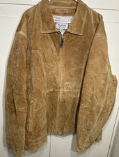 Vintage M Julian Wilson 3XL Leathers 100% Leather Jacket Zip Sleeve Suede Brown