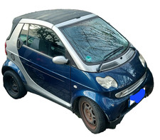 DEFEKT mit TÜV 03/27  Smart Cabrio 450 Fortwo MC01 Bj. 2004 Benziner blau-silber