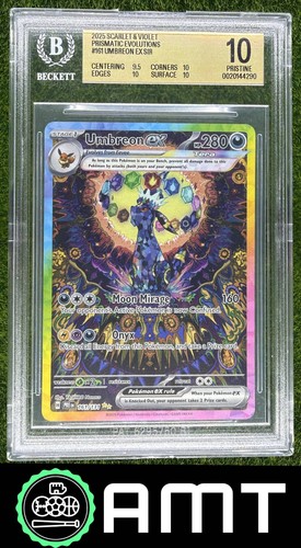 Umbreon ex BGS 10 Pristine 2025 Pokemon Prismatic Evolutions #161/131 SIR 4290