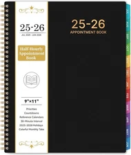 2025-2026 Appointment Book/Planner Weekly Monthly Large 9" x 11", July 2025