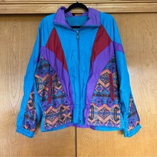Vintage 90s Westside Connection Abstract Windbreaker Tracksuit Jacket Size Large