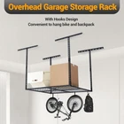 3x4 FT Overhead Garage Storage Height Adjustable Ceiling Steel Rack Shelf 600lb