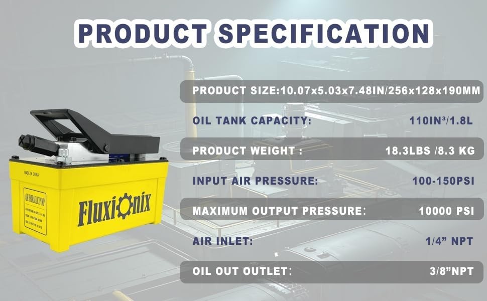 Air Hydraulic Pump Steel Tank Air Actua Treadle Hydraulic Pump with Pipe