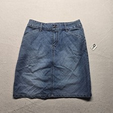 Route 66 Medium Wash Mid-Rise Blue Denim Jean Short Skirt Adult Women's Size 8