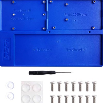 Raspberry Pi 4 Holder ABS Breadboard Case 5-in-1 Base Plate Stable Mounting Blau