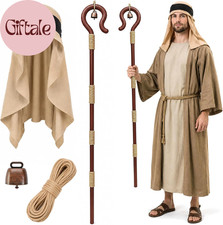 4 Pcs Halloween Shepherd Hook Staff Costume, Shepherd Crook Cane Accessory