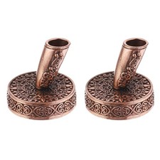2 Pcs Metal Pen Holder, Desktop Pens Stand Base for Office Supplies, Red Bronze