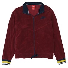 Nike 90's Swoosh Full Zip Up Sweatshirt XLarge Red