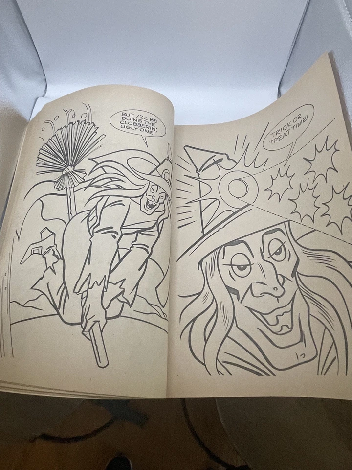 Vtg 1977 Fantastic Four Meet the Witch Coloring/Activity Book Whitman - Image 4 of 4