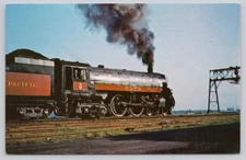 Canadian Pacific 2929 Steam Locomotive Photochrome Postcard 1958