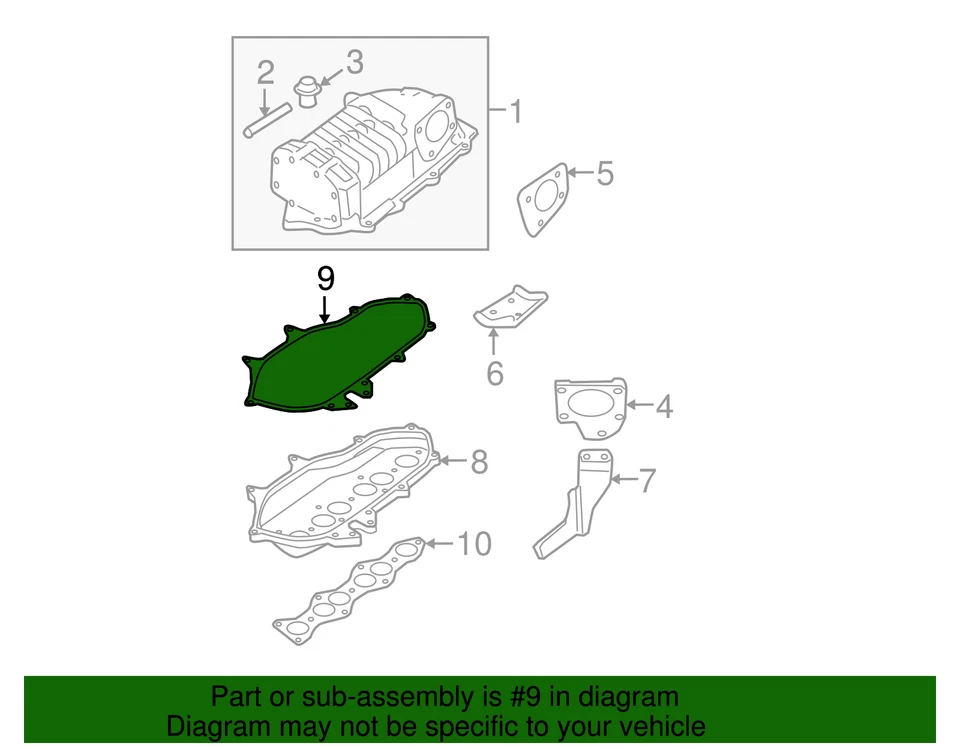 Junta Plenum Original Nissan 2001-2004 Frontier Xterra 3.3 NUEVA OEM Foto 3 de 3