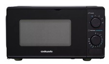 Cookworks 700W-17L Compact Manual Microwave 6 Power Levels P70J17P-VB Black-Used