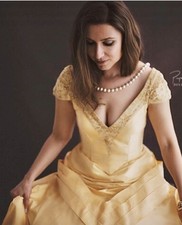 Ballkleid Gelbgold 💛Gr. 34 Maßgeschneidert 👗✂️, gebraucht/Shootingkleid