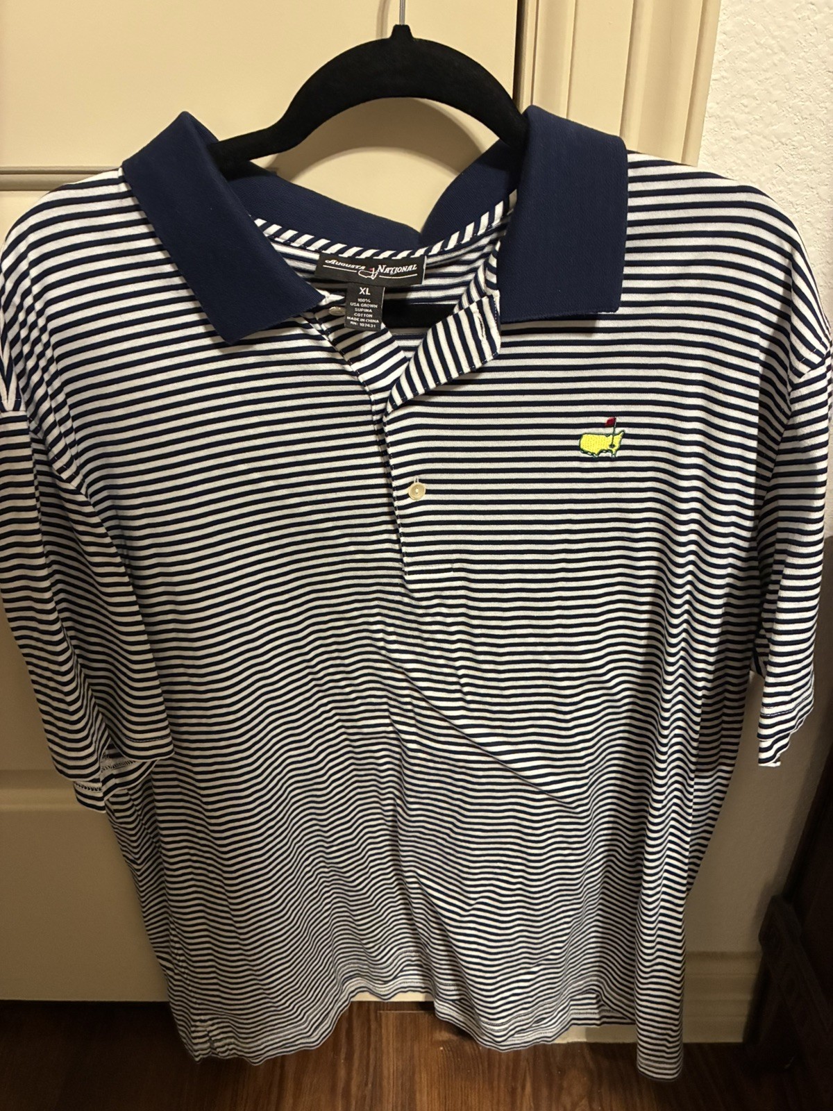 Masters Collection Polo Shirt Mens XL Striped Golf Augusta National