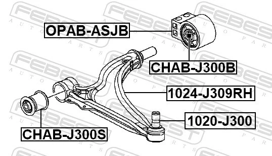 TRACK CONTROL ARM 1024-J309RH FOR CHEVROLET ORLANDO LUJ 1.4L 2H0/F18D4 1.8L 4cyl - Image 3 of 4